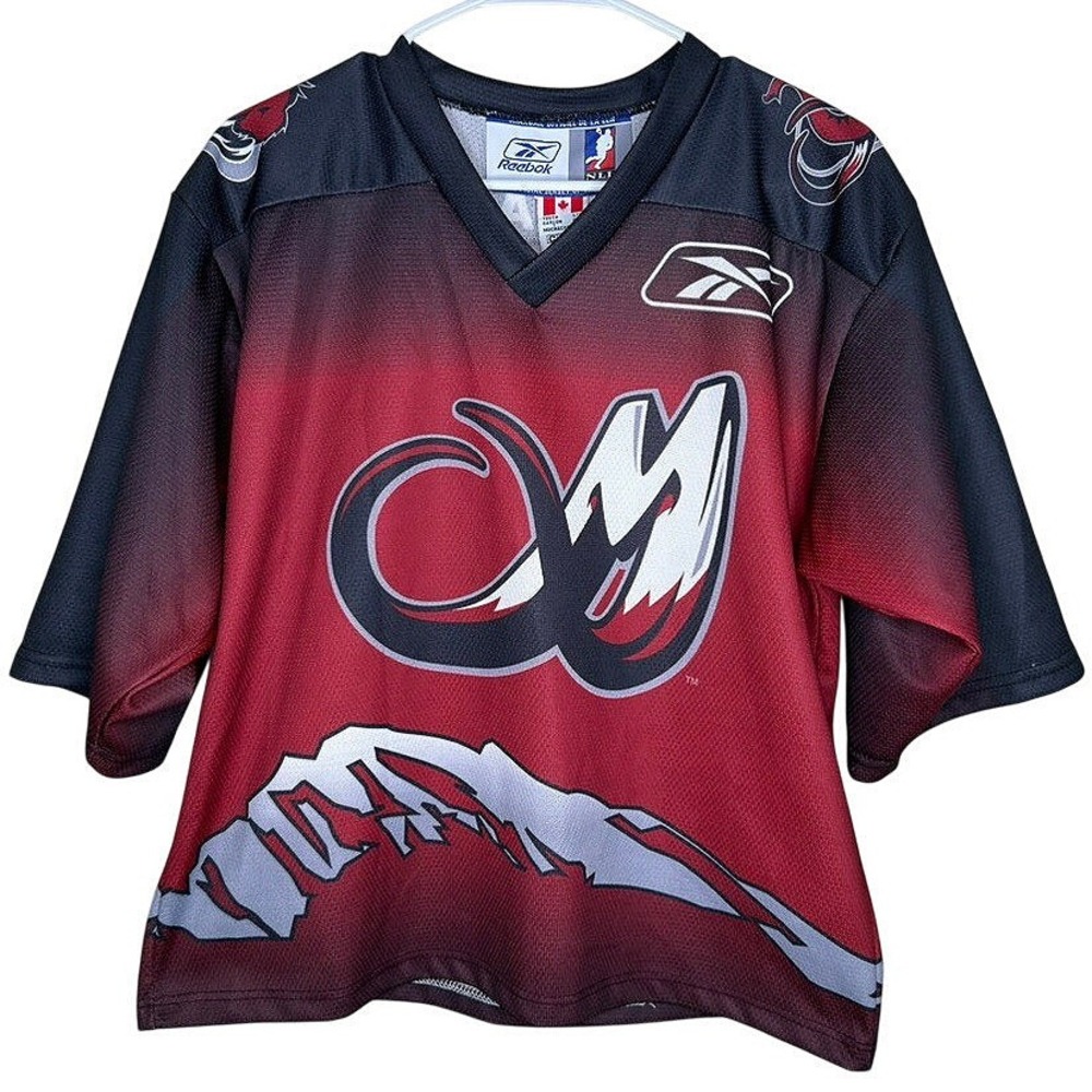 Reebok Colorado Mammoth NLL Lacrosse Jersey Youth L/XL Red Black Frontier VTG